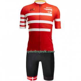 Cykeltøj + Cykelshorts 2022 Tour de France Kopenhagen Rød Hvid